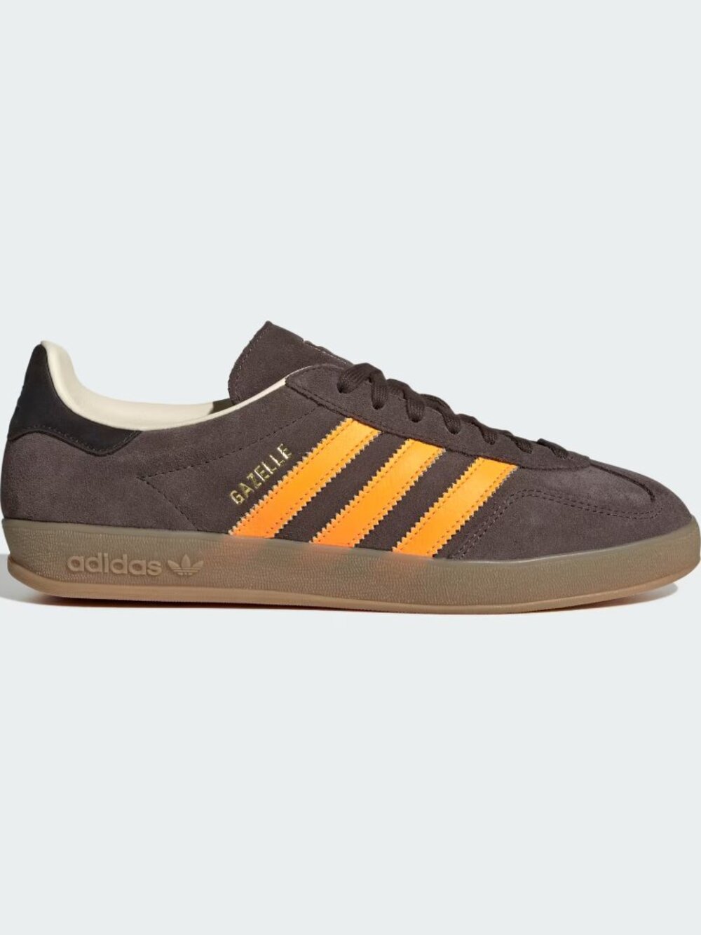 NWT Adidas Men's Gazelle Indoor 'Brown Lucid Tangerine' Shoes IH9659